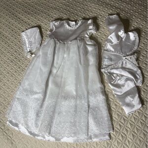 Gorgeous Christening Dress with matching jacket and bonnet